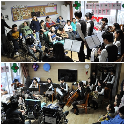 서울국제고등학교 벨아르떼 오케스트라 단원들과 함께한 "작은 음악회" 서울국제고등학교 벨아르떼 오케스트라 단원들과 함께한 "작은 음악회"