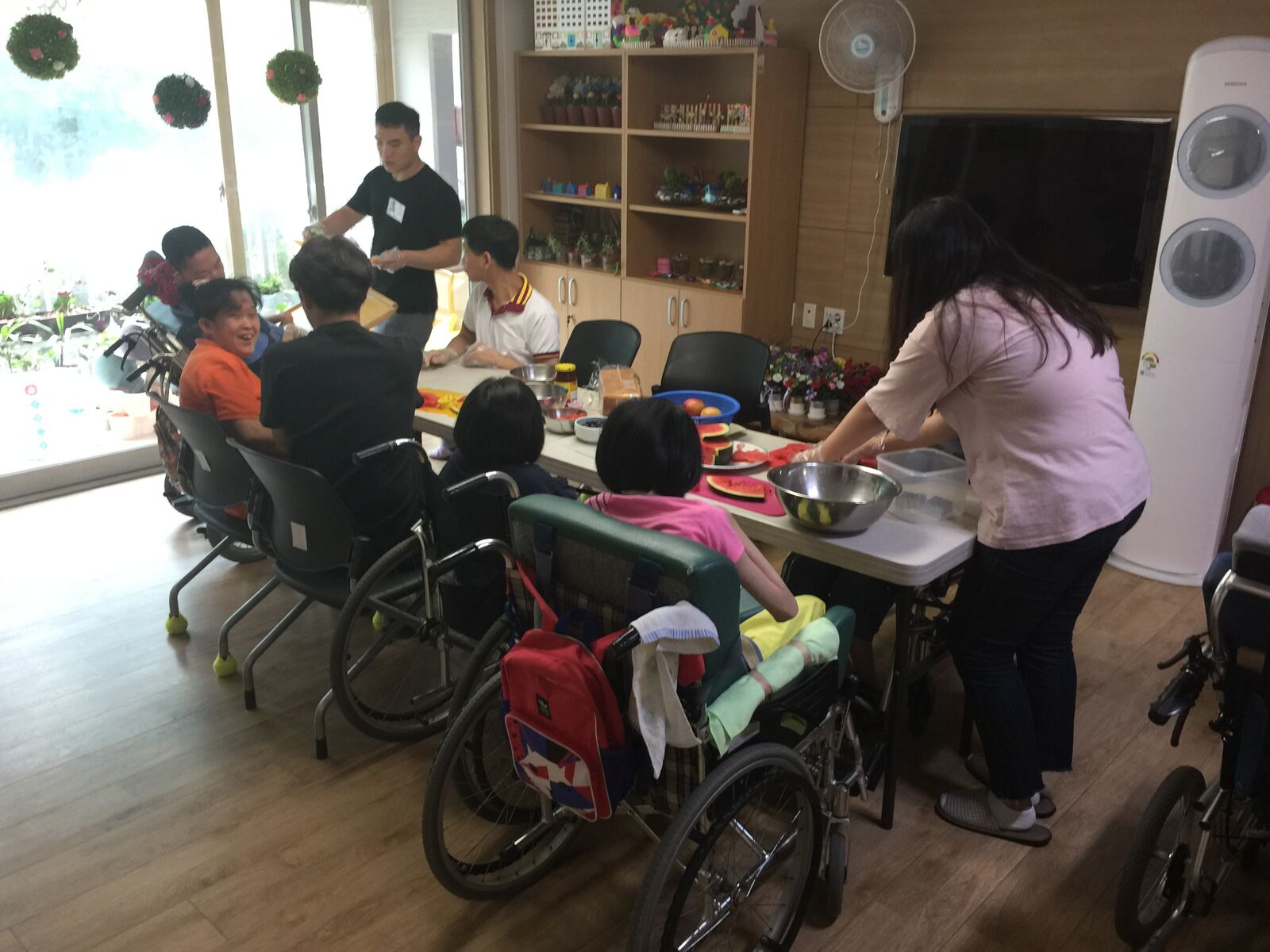 요리활동"과일화채와 샌드위치 만들기"